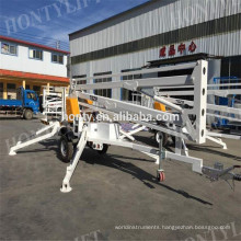 telescopic boom lift hydraulic system trailer style with ce iso